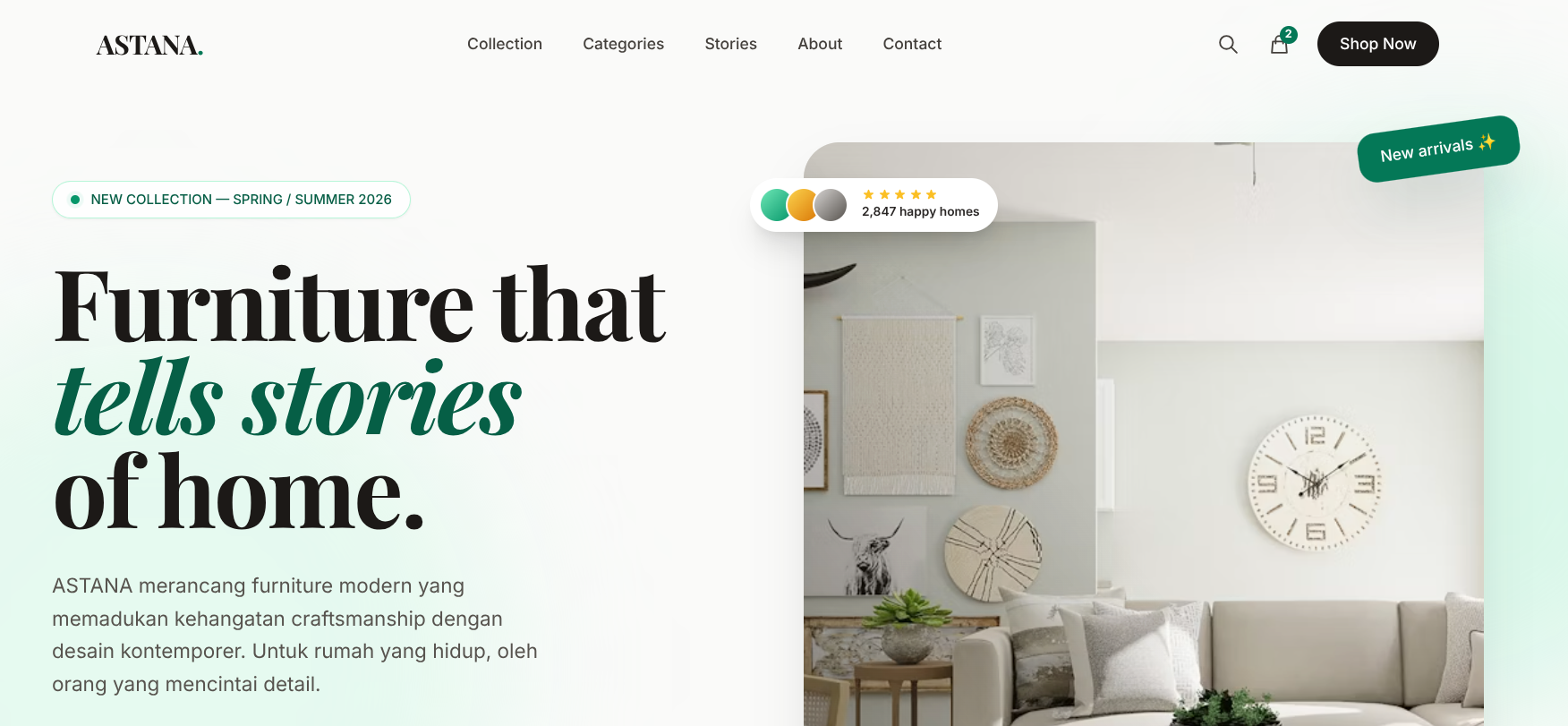 ASTANA - Landing Page Furniture